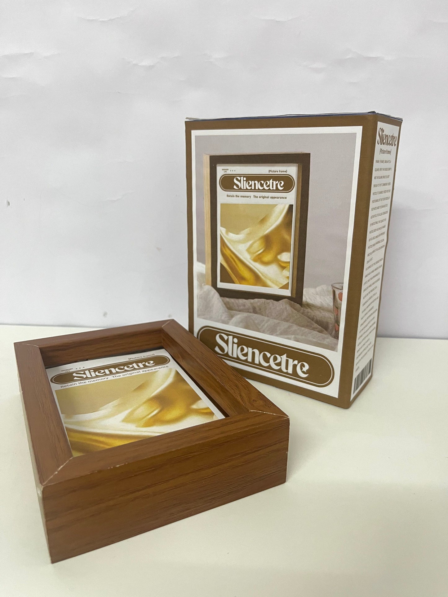 [Sliencetre Picture frames]——Vintage Wood Grain Photo Frame - Tabletop Display Frame