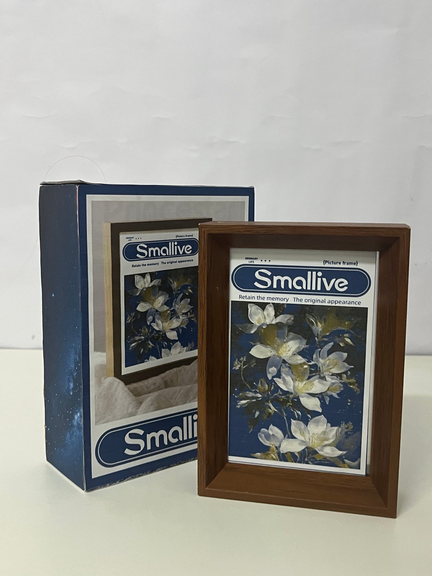 [Smallive Picture frames]——Smallive Vintage Wood Grain Picture Frame - Minimalist Modern Tabletop Display Frame