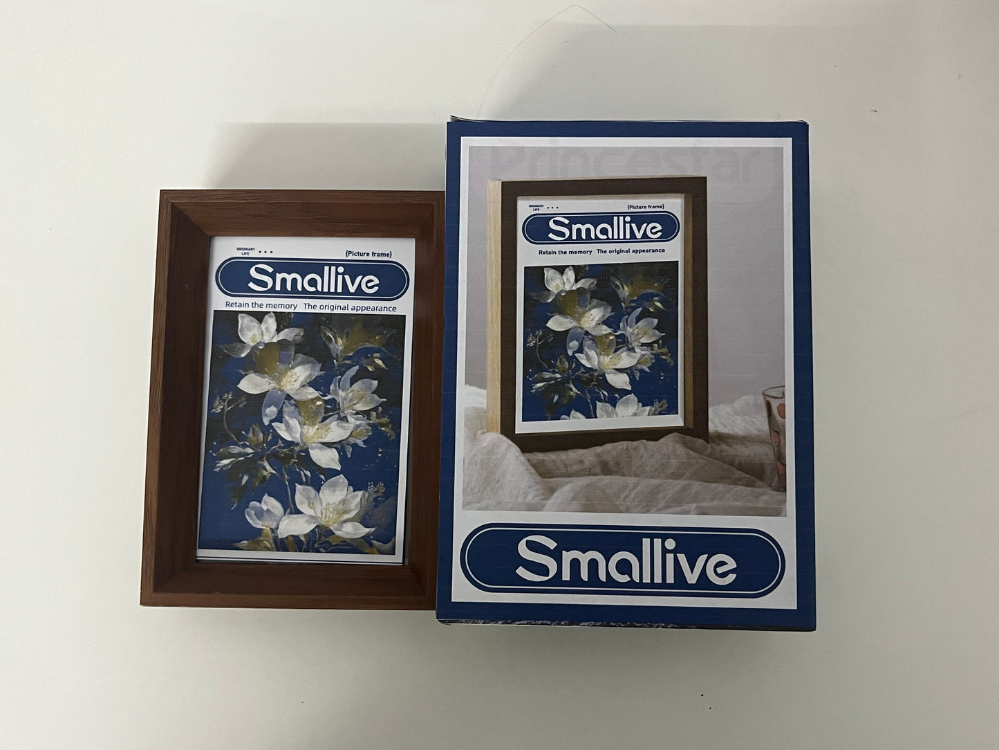 [Smallive Picture frames]——Smallive Vintage Wood Grain Picture Frame - Minimalist Modern Tabletop Display Frame
