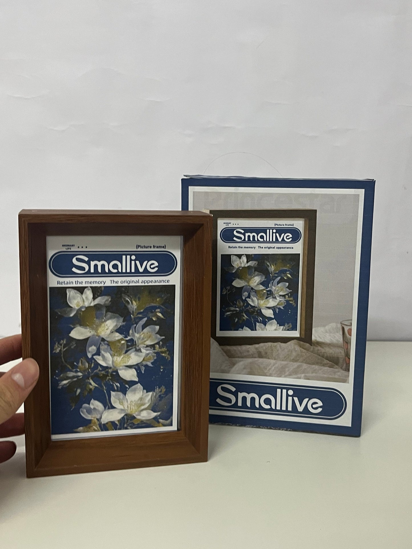 [Smallive Picture frames]——Smallive Vintage Wood Grain Picture Frame - Minimalist Modern Tabletop Display Frame
