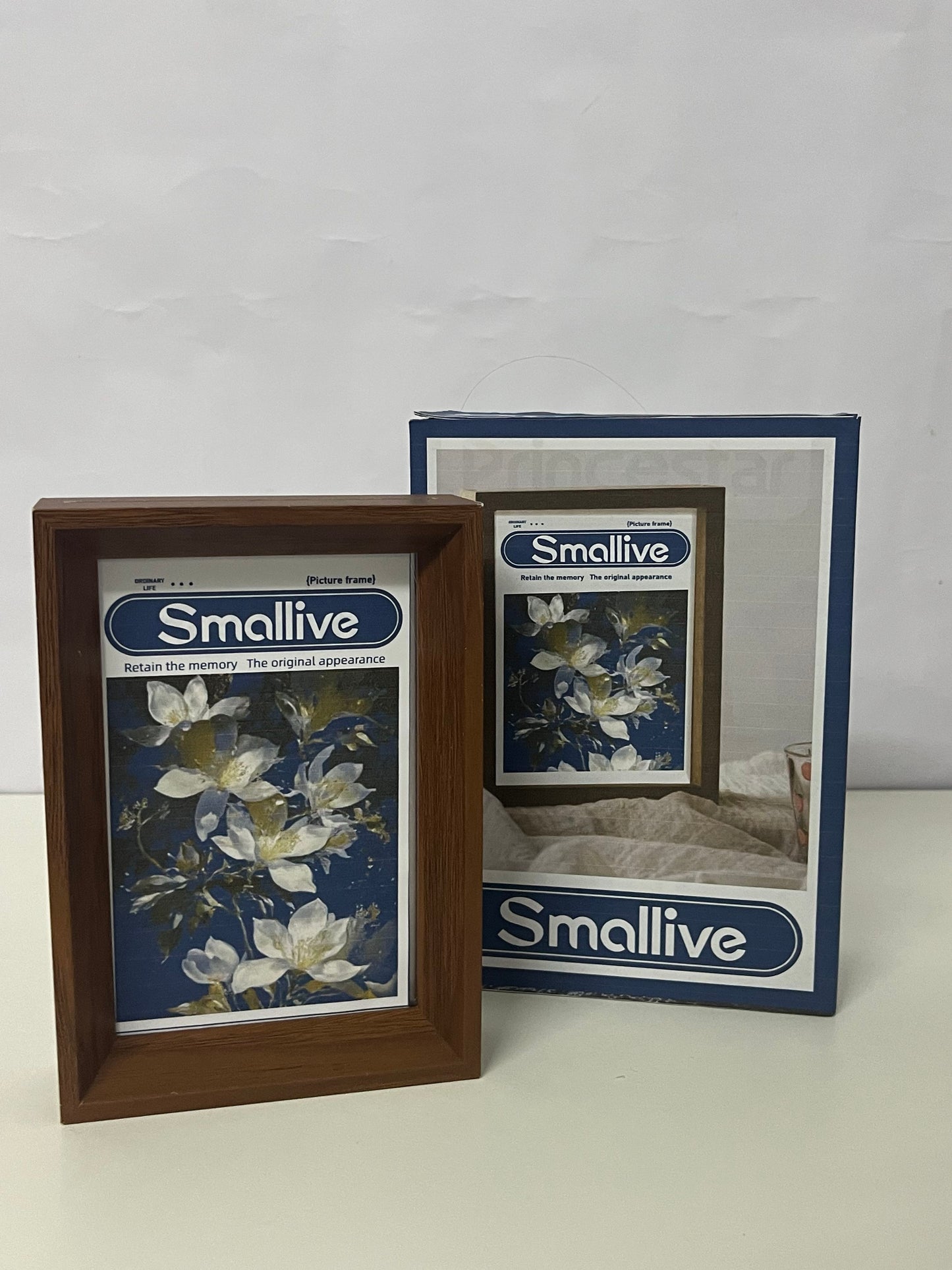[Smallive Picture frames]——Smallive Vintage Wood Grain Picture Frame - Minimalist Modern Tabletop Display Frame
