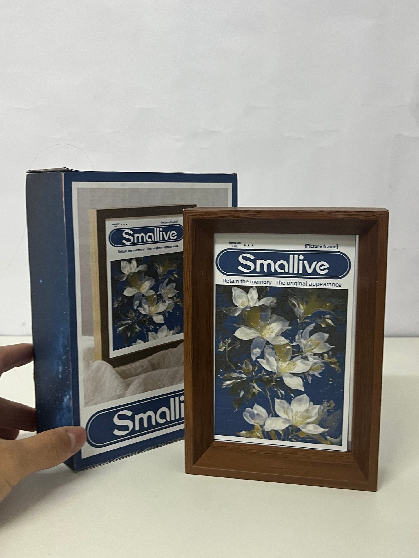 [Smallive Picture frames]——Smallive Vintage Wood Grain Picture Frame - Minimalist Modern Tabletop Display Frame