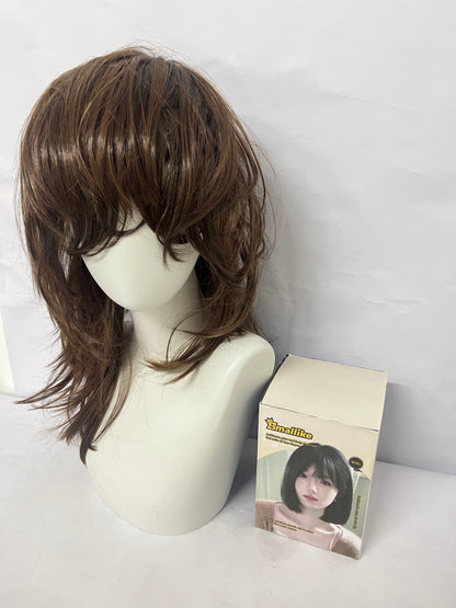 Smallike Wigs Brown Layered Curly Wig - Switch Styles with One Click and Start Your Versatile Styling New Era