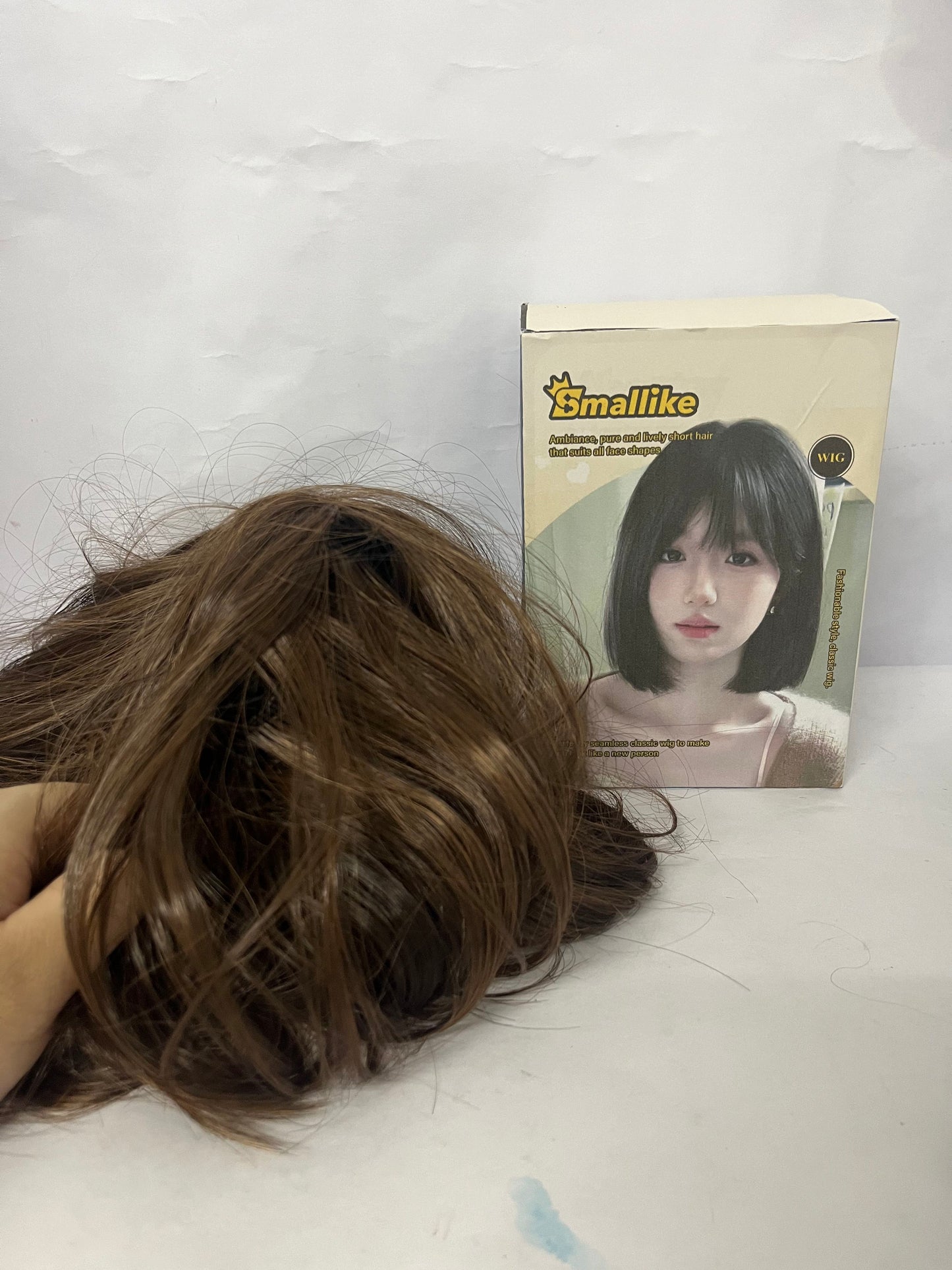Smallike Wigs Brown Layered Curly Wig - Switch Styles with One Click and Start Your Versatile Styling New Era