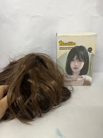 Smallike Wigs Brown Layered Curly Wig - Switch Styles with One Click and Start Your Versatile Styling New Era