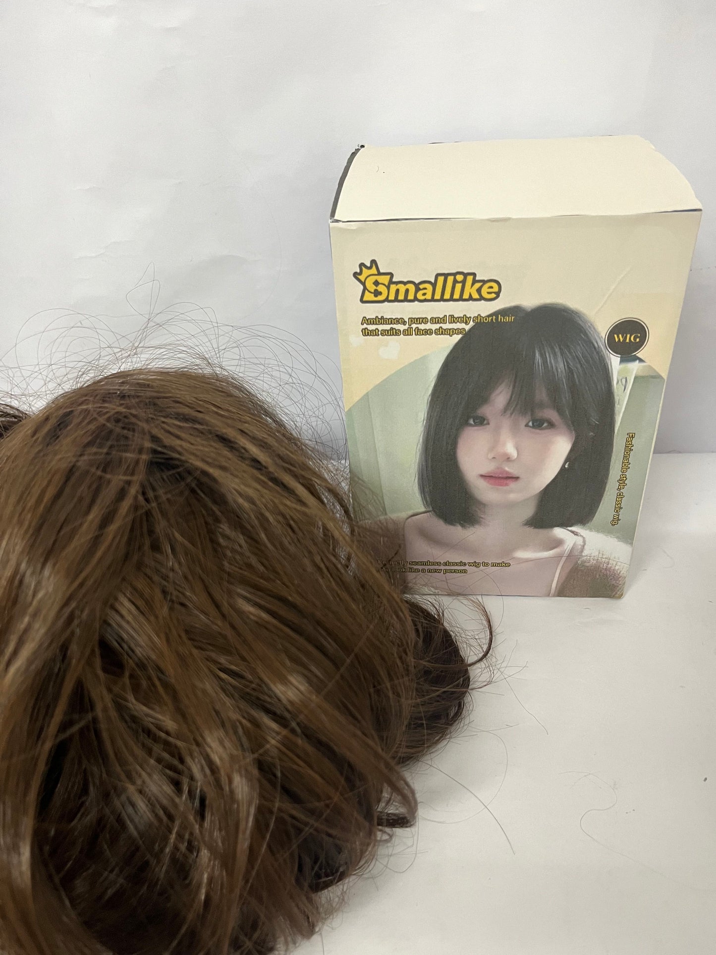 Smallike Wigs Brown Layered Curly Wig - Switch Styles with One Click and Start Your Versatile Styling New Era