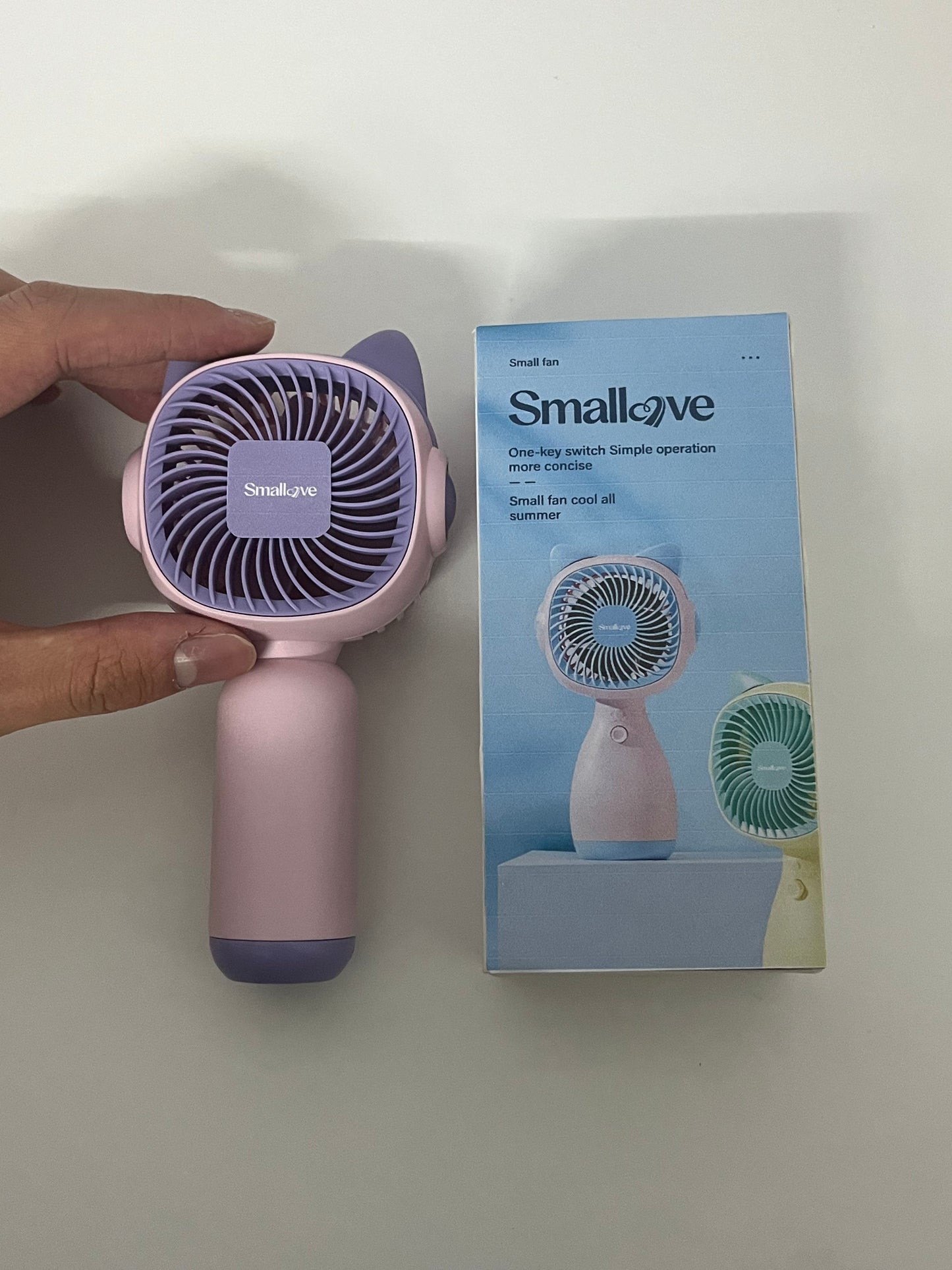 [Smallove Electric fans]——Smallove Cute Cat Handheld Fan - Portable USB Rechargeable Fan for Students & On-the-Go Cooling