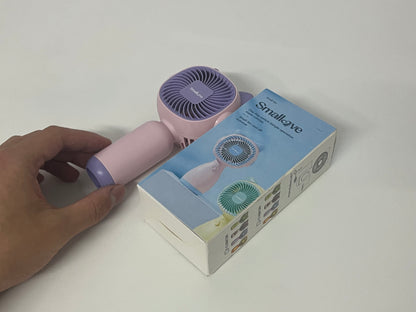 [Smallove Electric fans]——Smallove Cute Cat Handheld Fan - Portable USB Rechargeable Fan for Students & On-the-Go Cooling