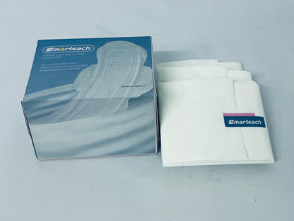Smarteach Regular Cotton Menstrual Pads, 10 Pack Ultra Thin Pads with Wings, Hypoallergenic Sanitary Napkins with Organic Cotton Topsheet, Compostable Wrappers, Toxin Free, Fragrance Free
