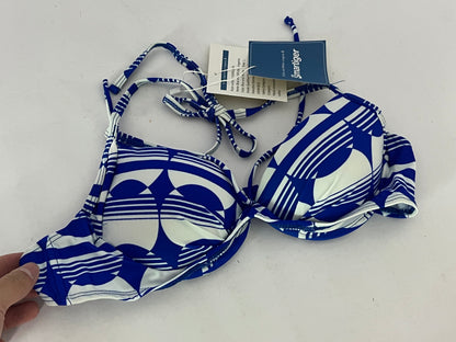 Smartiger Bras Blue and White Geometric Print Bikini Top: A Dual Interpretation of Swimwear Fashion and Comfort