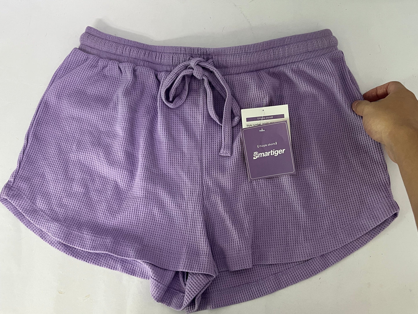 Smartiger Pants Waffle Knit Purple Casual Shorts: The Perfect Blend of Comfort and Style