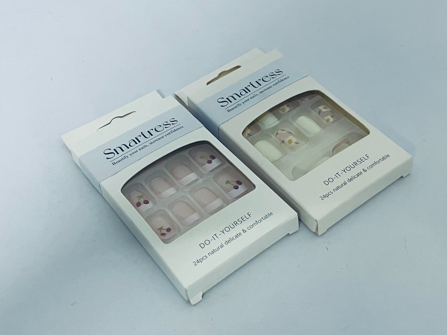 Smartress Fake Nails, Medium Length Press on Nails,Full Cover False Nails Kits for Women Girls