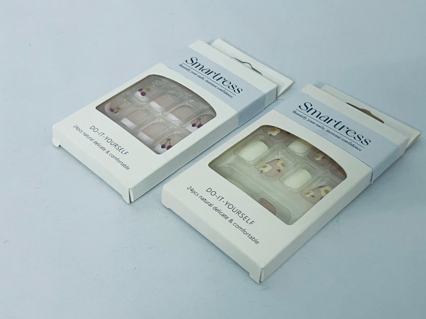 Smartress Fake Nails, Medium Length Press on Nails,Full Cover False Nails Kits for Women Girls