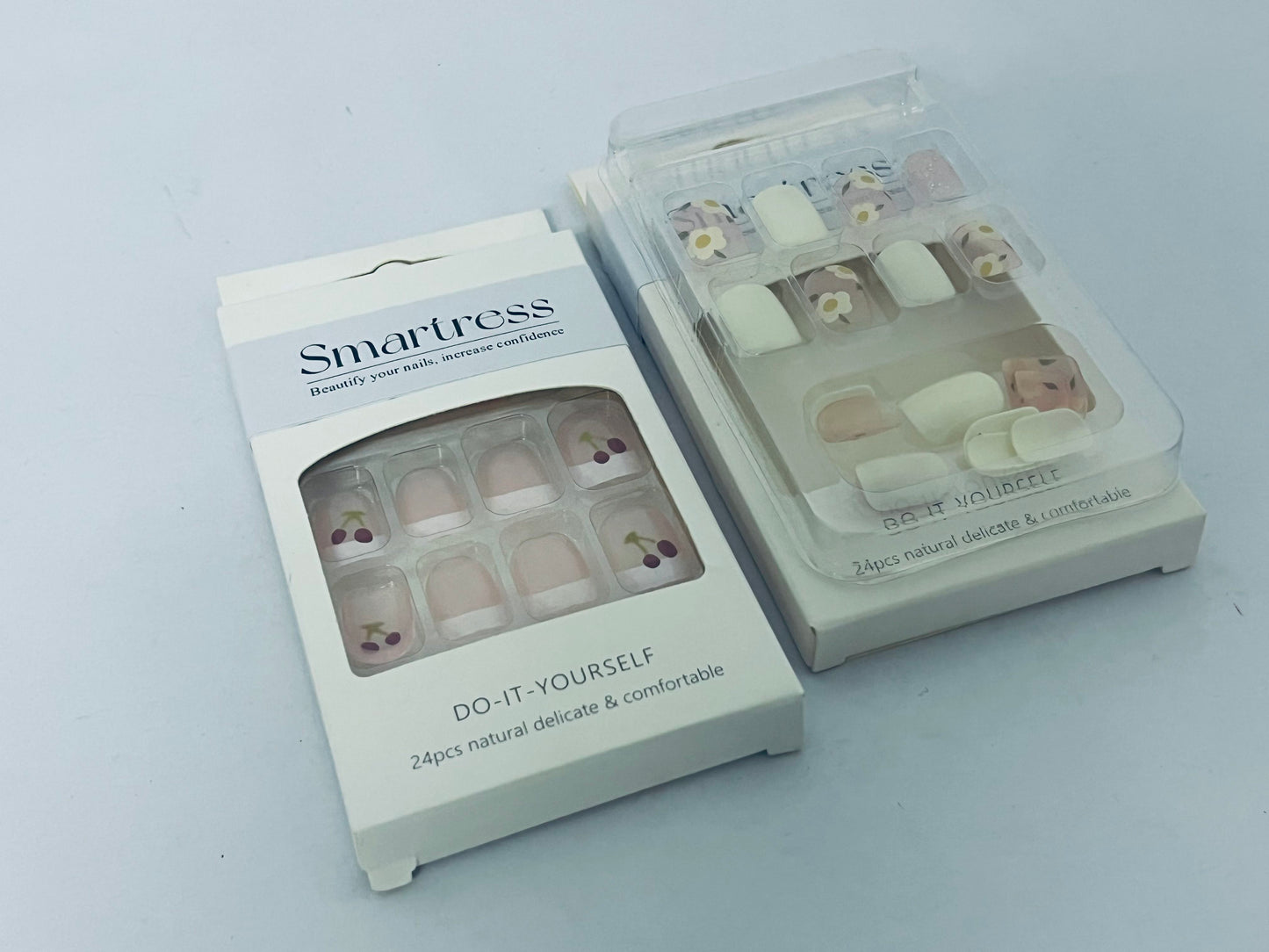 Smartress Fake Nails, Medium Length Press on Nails,Full Cover False Nails Kits for Women Girls