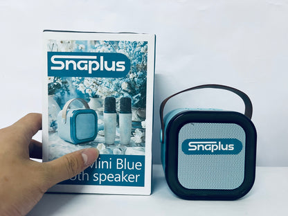 Snaplus Ultra-Portable, Waterproof and Dustproof Bluetooth Speaker, Big Pro Sound with Punchy bass, 7-Hour Built-in Battery, Made in Part with Recycled Materials (Blue)