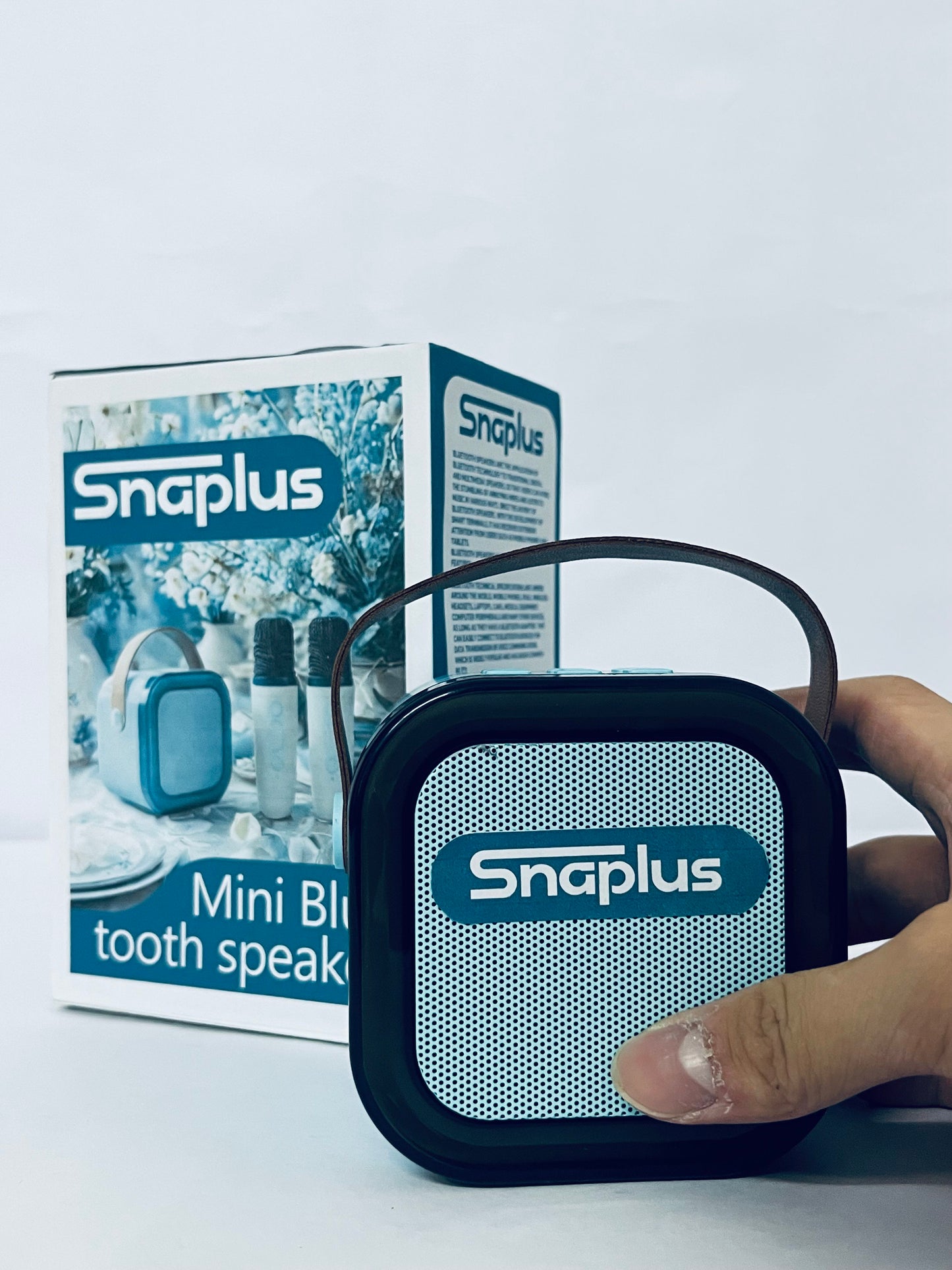 Snaplus Ultra-Portable, Waterproof and Dustproof Bluetooth Speaker, Big Pro Sound with Punchy bass, 7-Hour Built-in Battery, Made in Part with Recycled Materials (Blue)