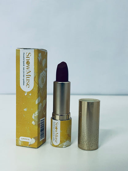 SnowMuse Retro Dark Brown Lipstick Velvet Matte Texture A High-End Accent Item for Bold Makeup Looks