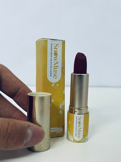 SnowMuse Retro Dark Brown Lipstick Velvet Matte Texture A High-End Accent Item for Bold Makeup Looks