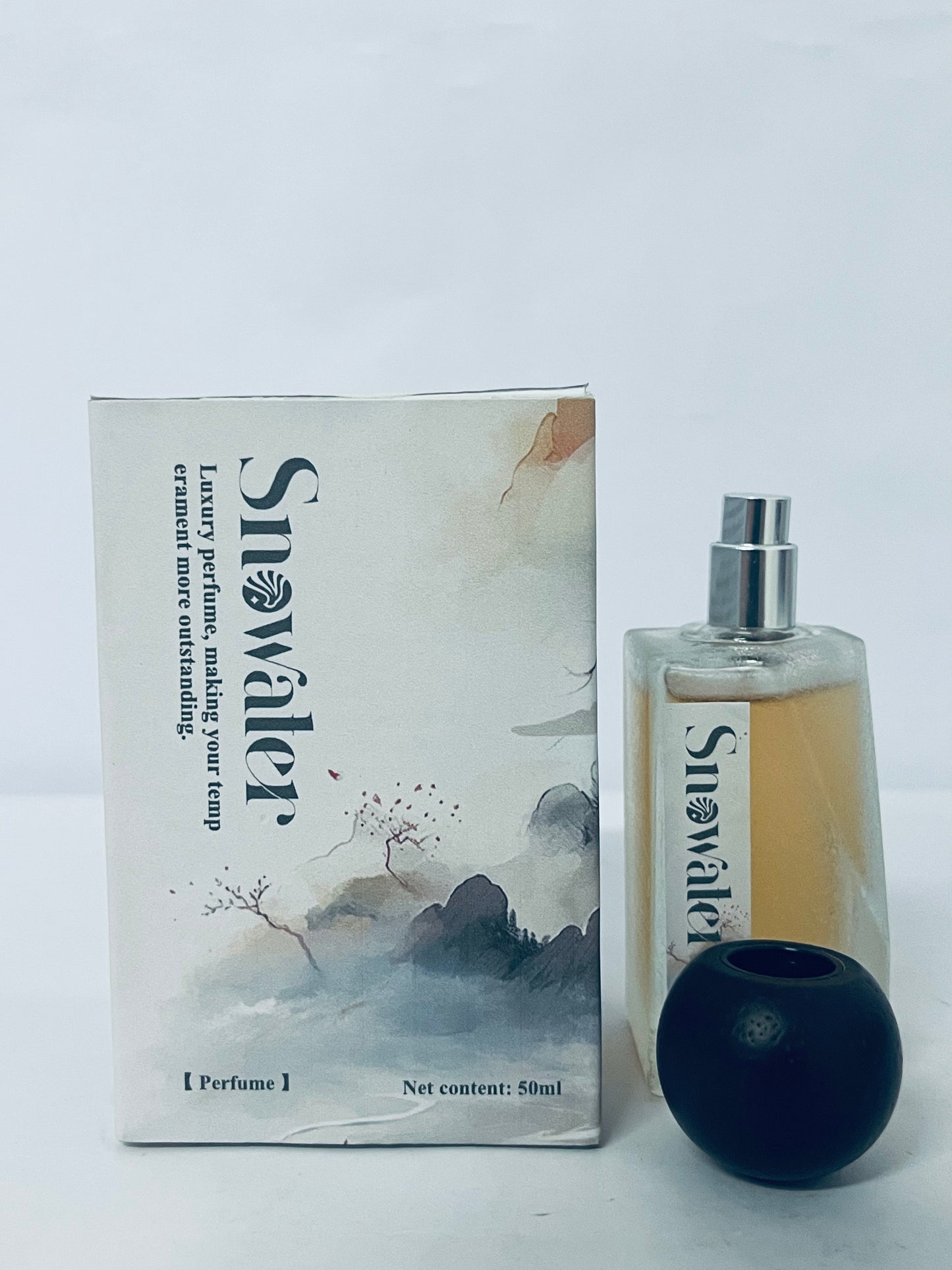 Snowater Eau de Parfum - 50ml Oriental-Inspired Fragrance, Artistic Frosted Glass Bottle, Long-Lasting Scent