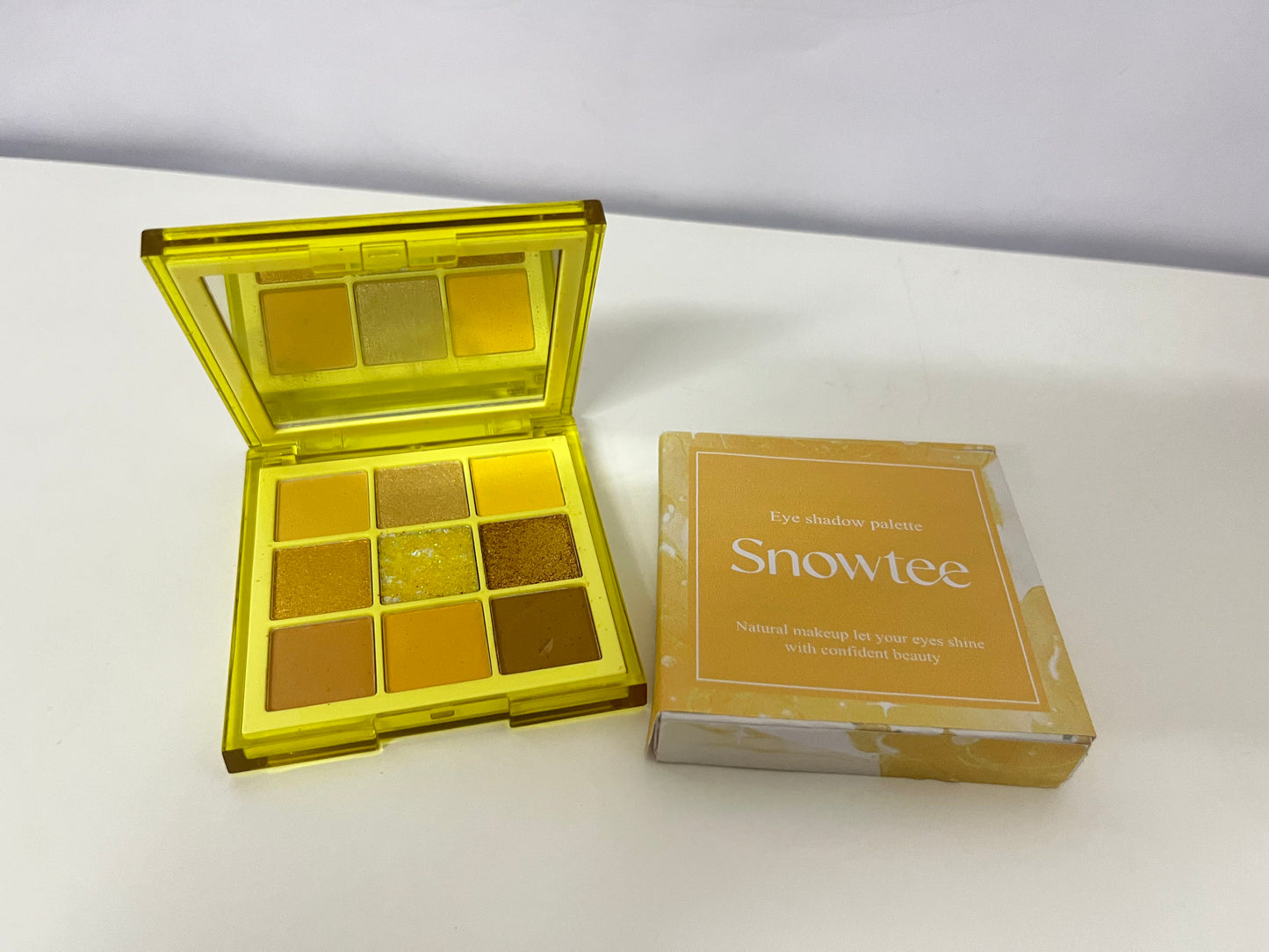 Snowtee 9-Color Eyeshadow Palette - Warm Golden Brown Series, Highlight Confident Eye Makeup Charm