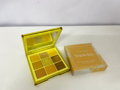 Snowtee 9-Color Eyeshadow Palette - Warm Golden Brown Series, Highlight Confident Eye Makeup Charm