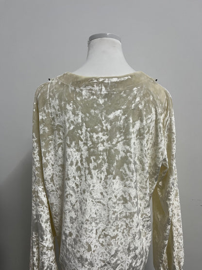 Snowtiger Sleepwear - Light Yellow Velvet Ruffle Collar Nightgown