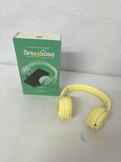 Snugoose Upgraded Hybrid Noise Cancelling Headphones with Transparent Modes Wireless Bluetooth with Mic Deep Bass Soft-Earpads Hi-Fi Audio Comfortable Fit Long Playtime for Home Office Travel Over Ear Yellow