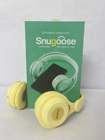 Snugoose Upgraded Hybrid Noise Cancelling Headphones with Transparent Modes Wireless Bluetooth with Mic Deep Bass Soft-Earpads Hi-Fi Audio Comfortable Fit Long Playtime for Home Office Travel Over Ear Yellow