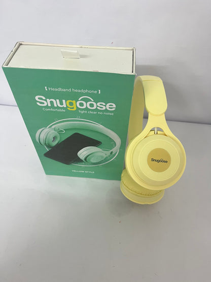 Snugoose Upgraded Hybrid Noise Cancelling Headphones with Transparent Modes Wireless Bluetooth with Mic Deep Bass Soft-Earpads Hi-Fi Audio Comfortable Fit Long Playtime for Home Office Travel Over Ear Yellow