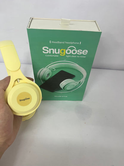 Snugoose Upgraded Hybrid Noise Cancelling Headphones with Transparent Modes Wireless Bluetooth with Mic Deep Bass Soft-Earpads Hi-Fi Audio Comfortable Fit Long Playtime for Home Office Travel Over Ear Yellow