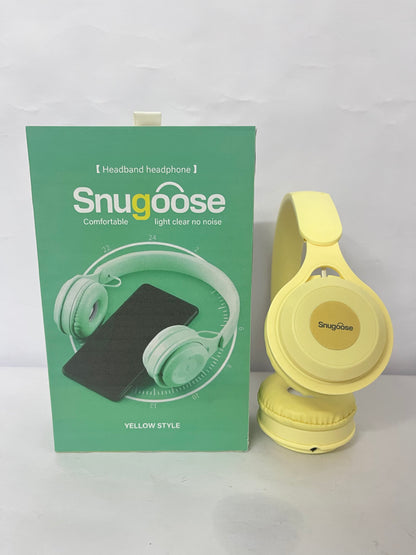Snugoose Upgraded Hybrid Noise Cancelling Headphones with Transparent Modes Wireless Bluetooth with Mic Deep Bass Soft-Earpads Hi-Fi Audio Comfortable Fit Long Playtime for Home Office Travel Over Ear Yellow