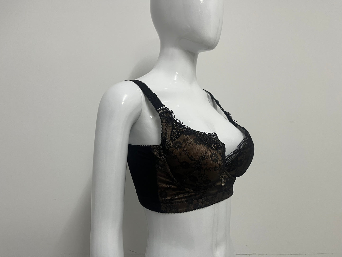 [SoftArchive Bras]-Black Full-Coverage Bra - Minimizing Supportive Comfortable Lingerie