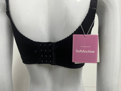 [SoftArchive Bras]-Black Full-Coverage Bra - Minimizing Supportive Comfortable Lingerie