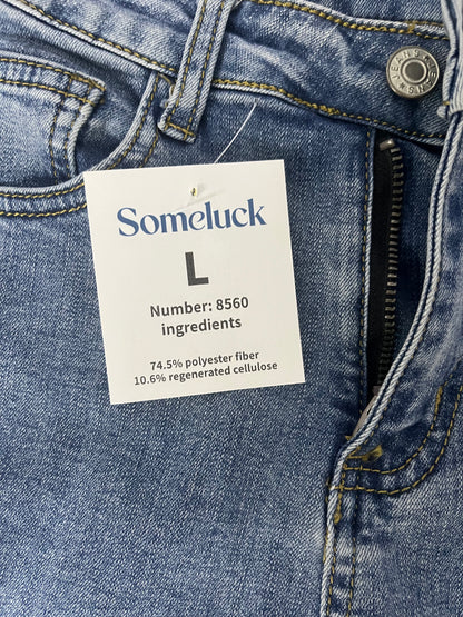 [Someluck Jeans]——Light Blue Washed Stretch Jeans - Slim Fit Straight