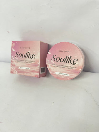 Soulike Loose Setting Powder,Long Lasting Oil Control Face Powder,Lightweight Face Finishing Powder, Shimmer and Skin-Smoothing Makeup Powder,CC01