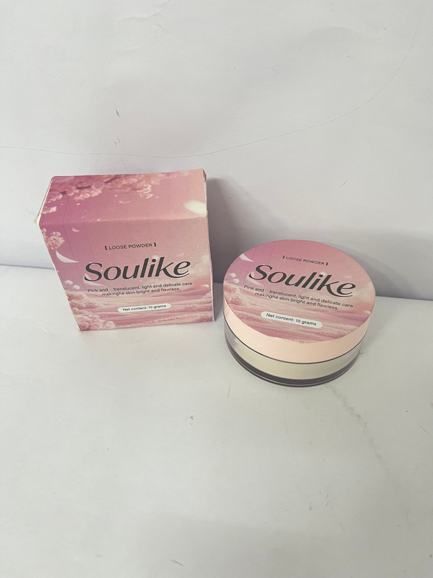 Soulike Loose Setting Powder,Long Lasting Oil Control Face Powder,Lightweight Face Finishing Powder, Shimmer and Skin-Smoothing Makeup Powder,CC01