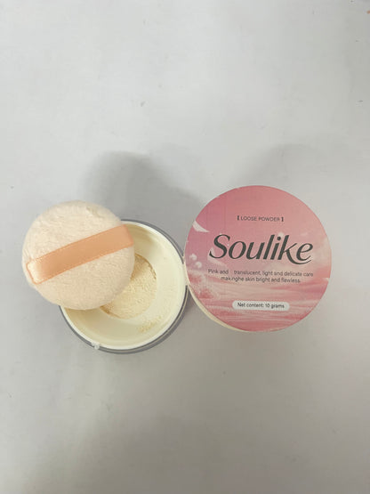 Soulike Loose Setting Powder,Long Lasting Oil Control Face Powder,Lightweight Face Finishing Powder, Shimmer and Skin-Smoothing Makeup Powder,CC01