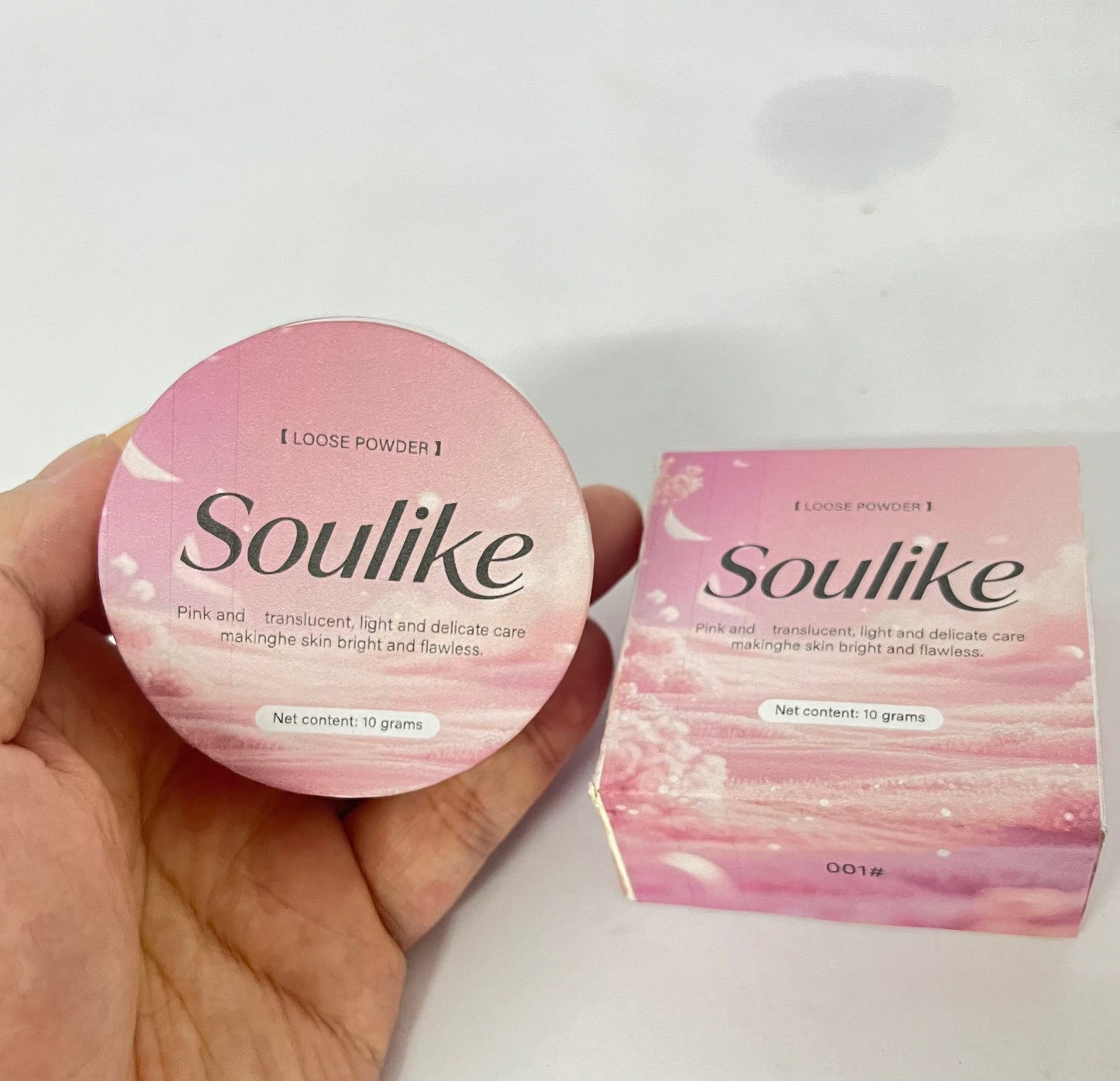 Soulike Loose Setting Powder,Long Lasting Oil Control Face Powder,Lightweight Face Finishing Powder, Shimmer and Skin-Smoothing Makeup Powder,CC01