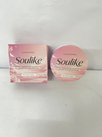 Soulike Loose Setting Powder,Long Lasting Oil Control Face Powder,Lightweight Face Finishing Powder, Shimmer and Skin-Smoothing Makeup Powder,CC01