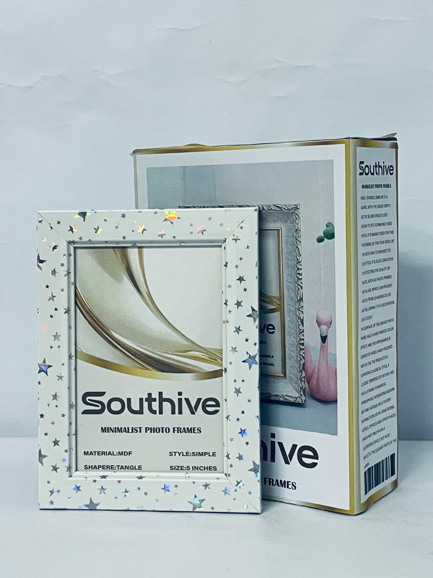Southive Shining stars Picture frames Mat for Living Room Wall Mount or Tabletop Wood Wall Art Decor