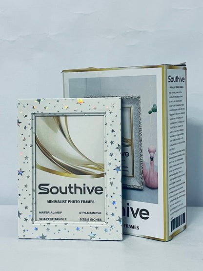 Southive Shining stars Picture frames Mat for Living Room Wall Mount or Tabletop Wood Wall Art Decor