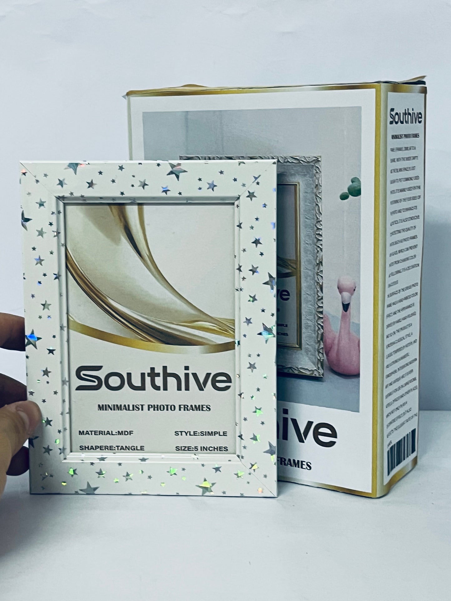 Southive Shining stars Picture frames Mat for Living Room Wall Mount or Tabletop Wood Wall Art Decor