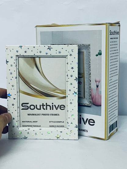 Southive Shining stars Picture frames Mat for Living Room Wall Mount or Tabletop Wood Wall Art Decor