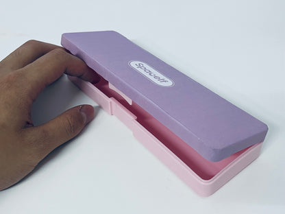 【Spacelf Two-Tone Pen Box】—— Stylish & Durable Stationery Storage