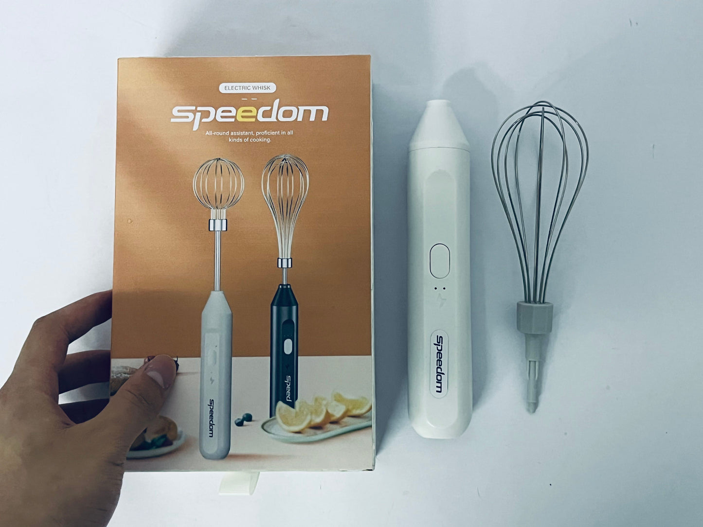 Speedom Handheld Mixers, USB Rechargable Handheld Eggs Beater Cordless Electric Food Mixers Detachable Milk Frothers Kitchen Tool