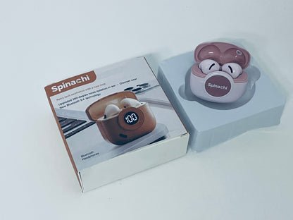 Spinachi Retro True Wireless Bluetooth Earphones Bluetooth 5.4 360° Noise Isolation Digital Display Battery Life A Feast for Both Hearing and Aesthetics