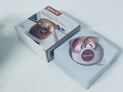 Spinachi Retro True Wireless Bluetooth Earphones Bluetooth 5.4 360° Noise Isolation Digital Display Battery Life A Feast for Both Hearing and Aesthetics