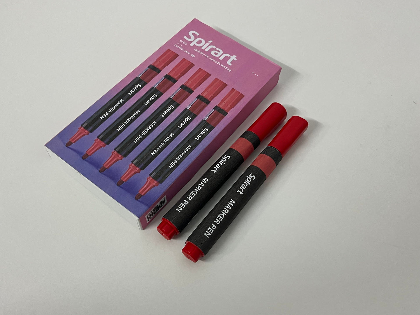 [Spirart Marking pens]-Dual-Tip Red Marker - Quick-Drying Art Pen