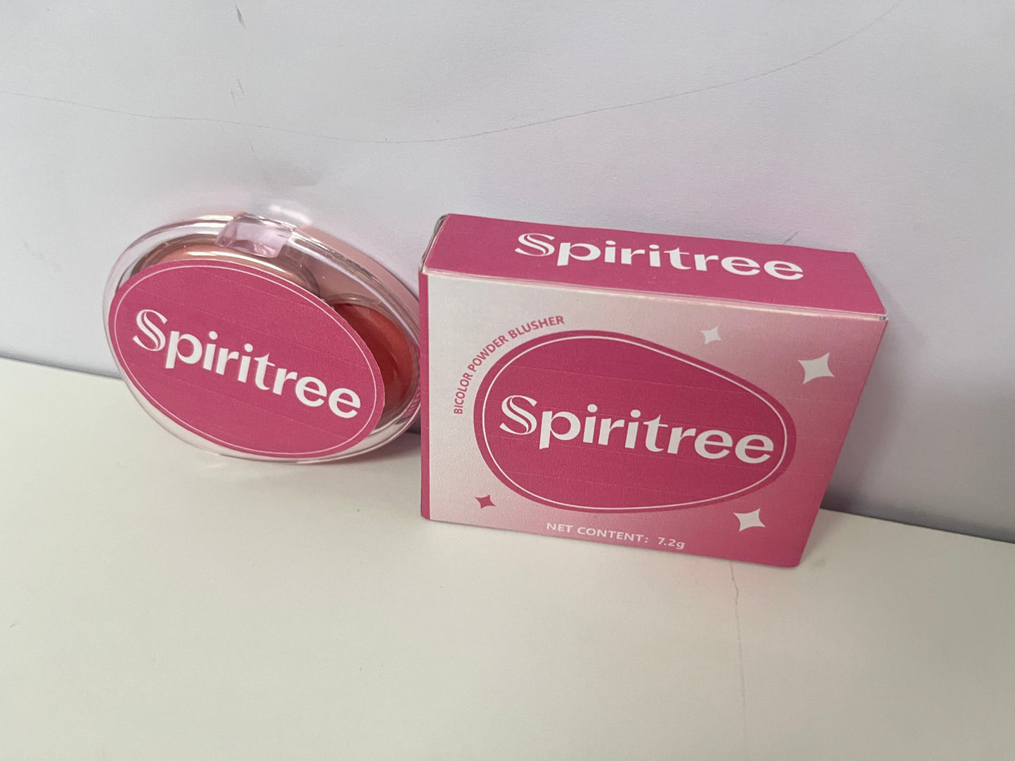 【Spiritree Bicolor Powder Blusher】——Versatile Cheek Color for Daily Glow