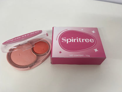 【Spiritree Bicolor Powder Blusher】——Versatile Cheek Color for Daily Glow